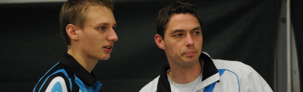 David Pfabe (rechts), der Trainer des Jahres 2011, mit Linus Trummler